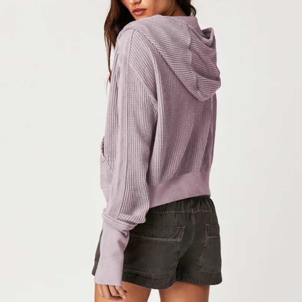 Zip Hoodie- Lilac